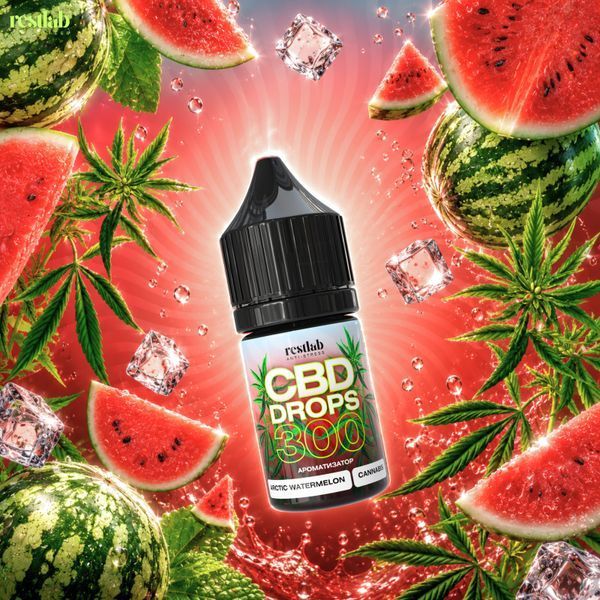 CBD Drops 300 мг Arctic Watermelon, кавун і м&rsquo;ята, Restlab 205017072026 фото