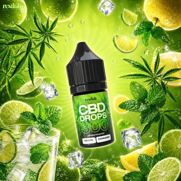 CBD Drops 300 мг Mojito, м&rsquo;ята та лайм, Restlab 221017072026 фото