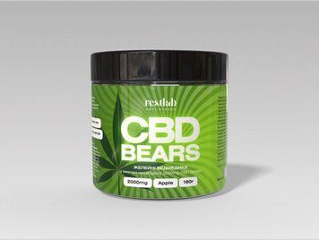 CBD мармеладные мишки, 80 шт по 25 мг &mdash; Зелёное яблоко 211622092026 фото